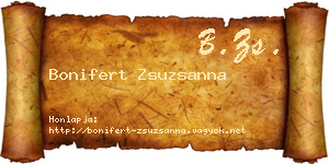 Bonifert Zsuzsanna névjegykártya