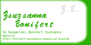 zsuzsanna bonifert business card